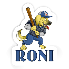Baseball-Chien Autocollant Roni Image