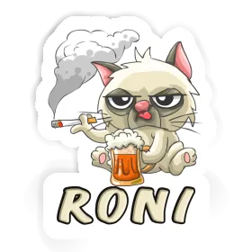 Sticker Smoking Cat Roni Image