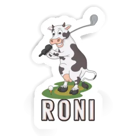 Sticker Golf Cow Roni Image