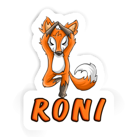 Roni Sticker Yoga Fox Image