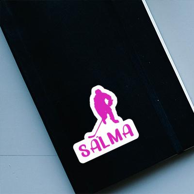 Salma Sticker Hockey Player Notebook Salma Sticker Hockey Player Gift package Image