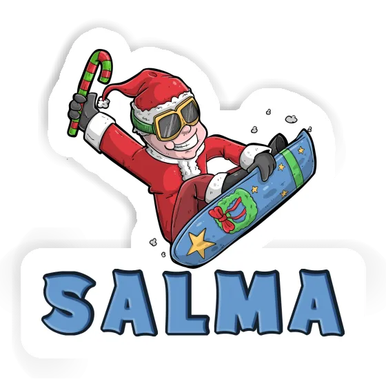 Salma Autocollant Snowboarder de Noël Laptop Salma Autocollant Snowboarder de Noël Laptop Image