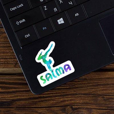 Aufkleber Salma Yoga-Frau Laptop Aufkleber Salma Yoga-Frau Laptop Image