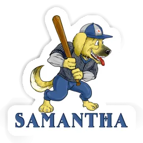 Baseball-Hund Sticker Samantha Image