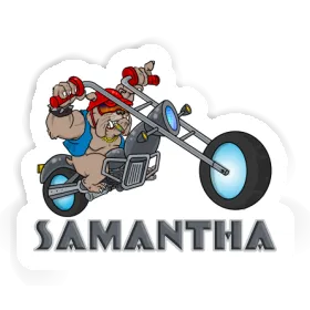 Motorradfahrer Sticker Samantha Image