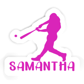 Aufkleber Baseballspieler Samantha Image