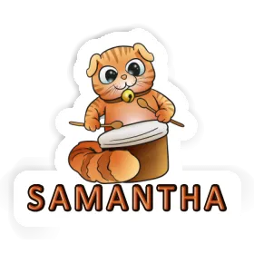 Chat-tambour Autocollant Samantha Image