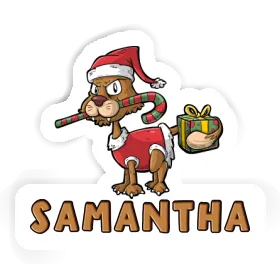 Sticker Samantha Weihnachtskatze Image