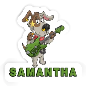 Gitarrist Aufkleber Samantha Image