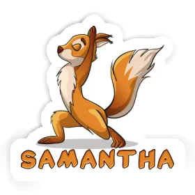 Sticker Yoga Squirrel Samantha Image