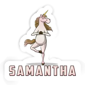 Autocollant Licorne de yoga Samantha Image