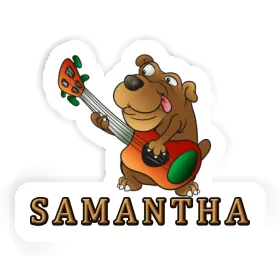 Samantha Sticker Gitarrenhund Image