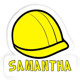 Construction Helmet Sticker Samantha Image
