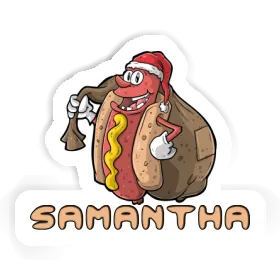 Weihnachts-Hotdog Sticker Samantha Image