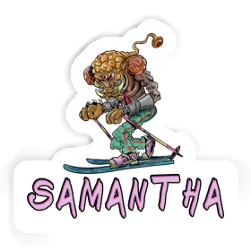 Aufkleber Telemark-Skifahrer Samantha Image