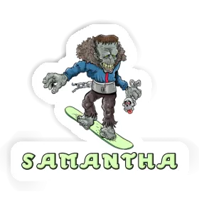 Sticker Samantha Snowboarder Image