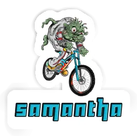 Downhill-Biker Aufkleber Samantha Image