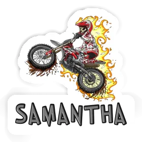 Sticker Samantha Motocross Rider Image