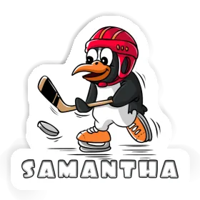 Eishockey-Pinguin Aufkleber Samantha Image
