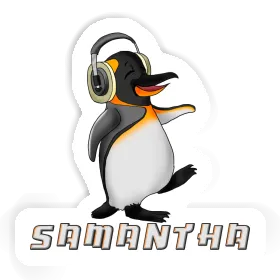 Samantha Autocollant Pingouin musicien Image