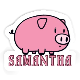 Samantha Autocollant Cochon Image