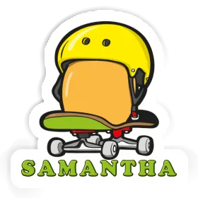 Skateboard-Ei Sticker Samantha Image
