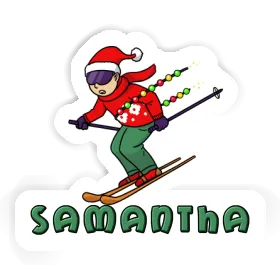 Weihnachtsskifahrer Sticker Samantha Image
