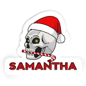 Sticker Samantha Weihnachtstotenkopf Image