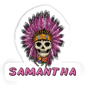 Damen Totenkopf Aufkleber Samantha Image