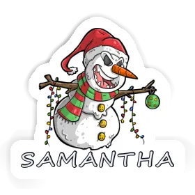 Schneemann Aufkleber Samantha Image
