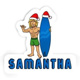 Weihnachtssurfer Sticker Samantha Image
