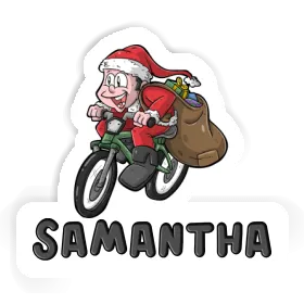 Fahrradfahrer Sticker Samantha Image