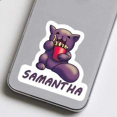 Aufkleber Pommes-Katze Samantha Laptop Aufkleber Pommes-Katze Samantha Laptop Image