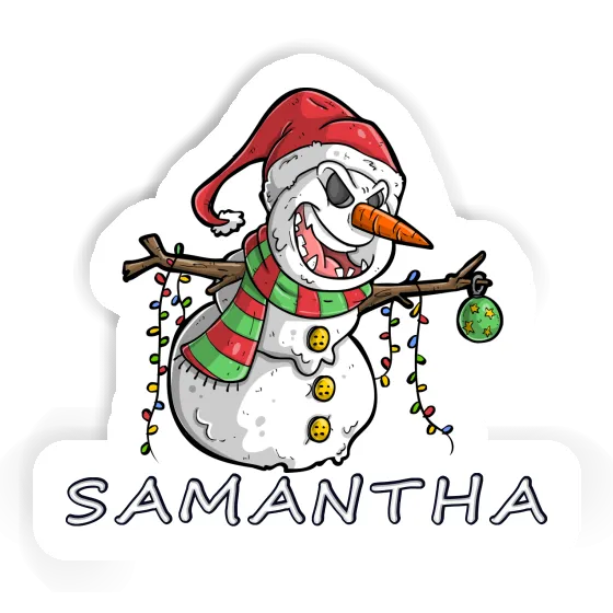 Schneemann Aufkleber Samantha Laptop Image
