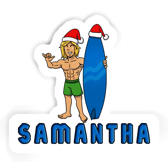 Weihnachtssurfer Sticker Samantha Laptop Image