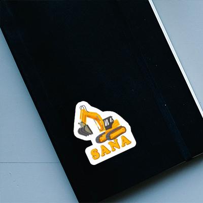 Sticker Excavator Sana Notebook Image
