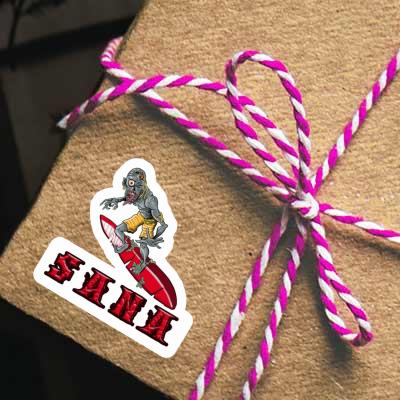 Autocollant Sana Surfeur Notebook Image