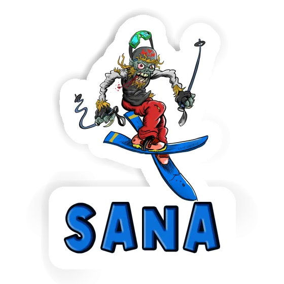 Skieur Autocollant Sana Notebook Image