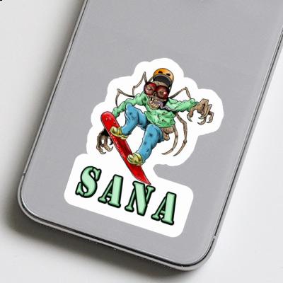 Autocollant Snowboardeur Sana Notebook Image