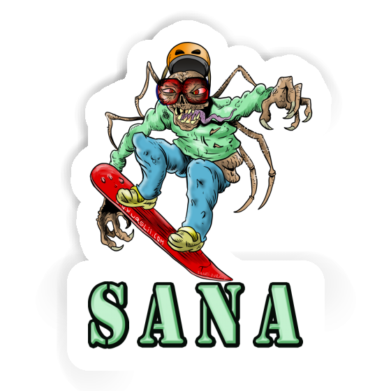 Autocollant Snowboardeur Sana Image