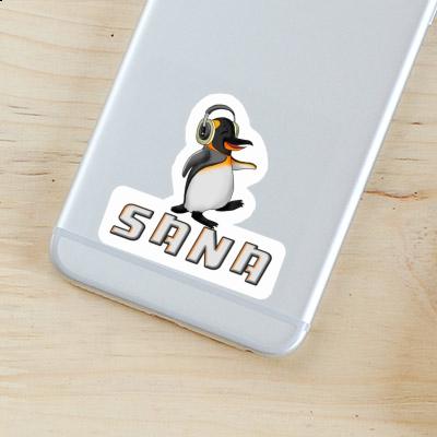 Pingouin musicien Autocollant Sana Notebook Image