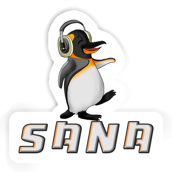 Pingouin musicien Autocollant Sana Image
