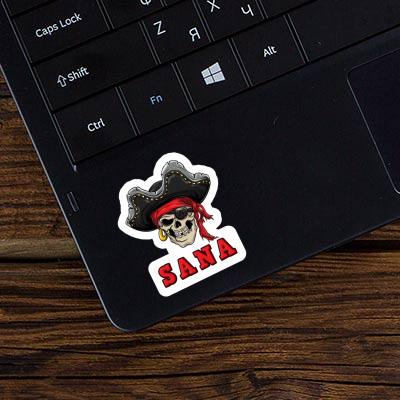 Crâne de pirate Autocollant Sana Notebook Image