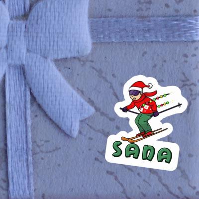 Skieur de Noël Autocollant Sana Notebook Image