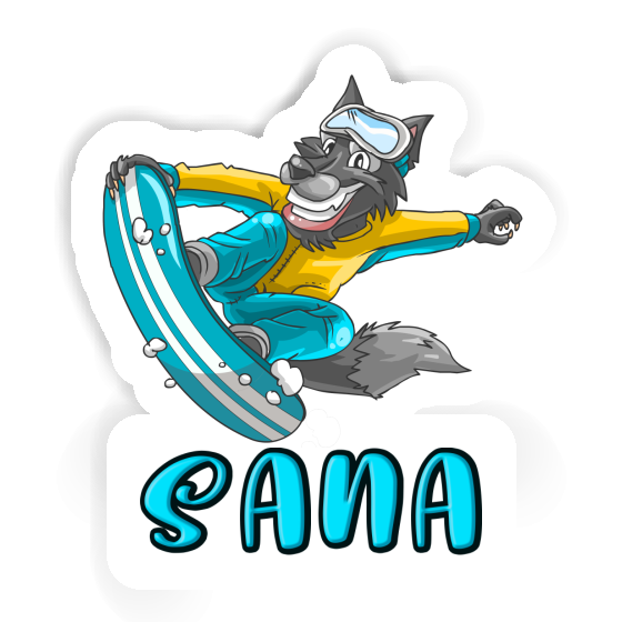 Sana Autocollant Snowboardeur Laptop Image