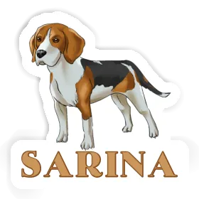 Sticker Sarina Beagle Dog Image