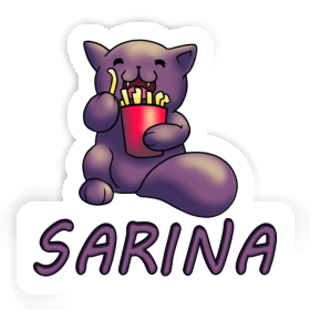 Autocollant Sarina Chat-frites Image