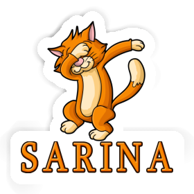 Sarina Sticker Dabbing Cat Image