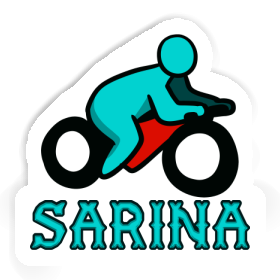 Motocycliste Autocollant Sarina Image