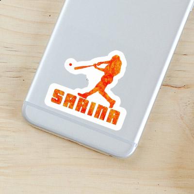 Sticker Sarina Baseball Player Notebook Sticker Sarina Baseball Player Notebook Image